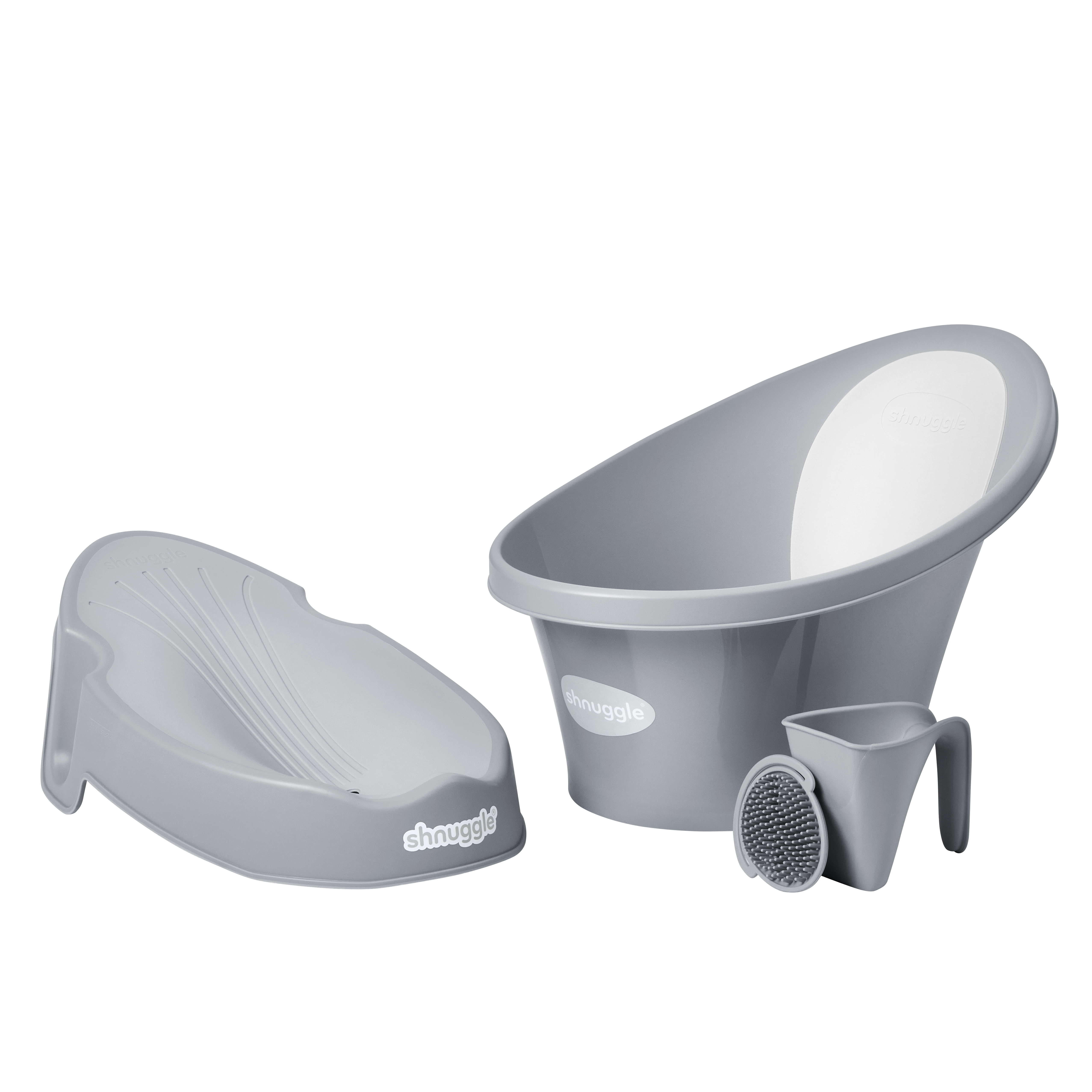 Baby Bathtub Shnuggle Bath Grey Pebble Grey Newborn Support And