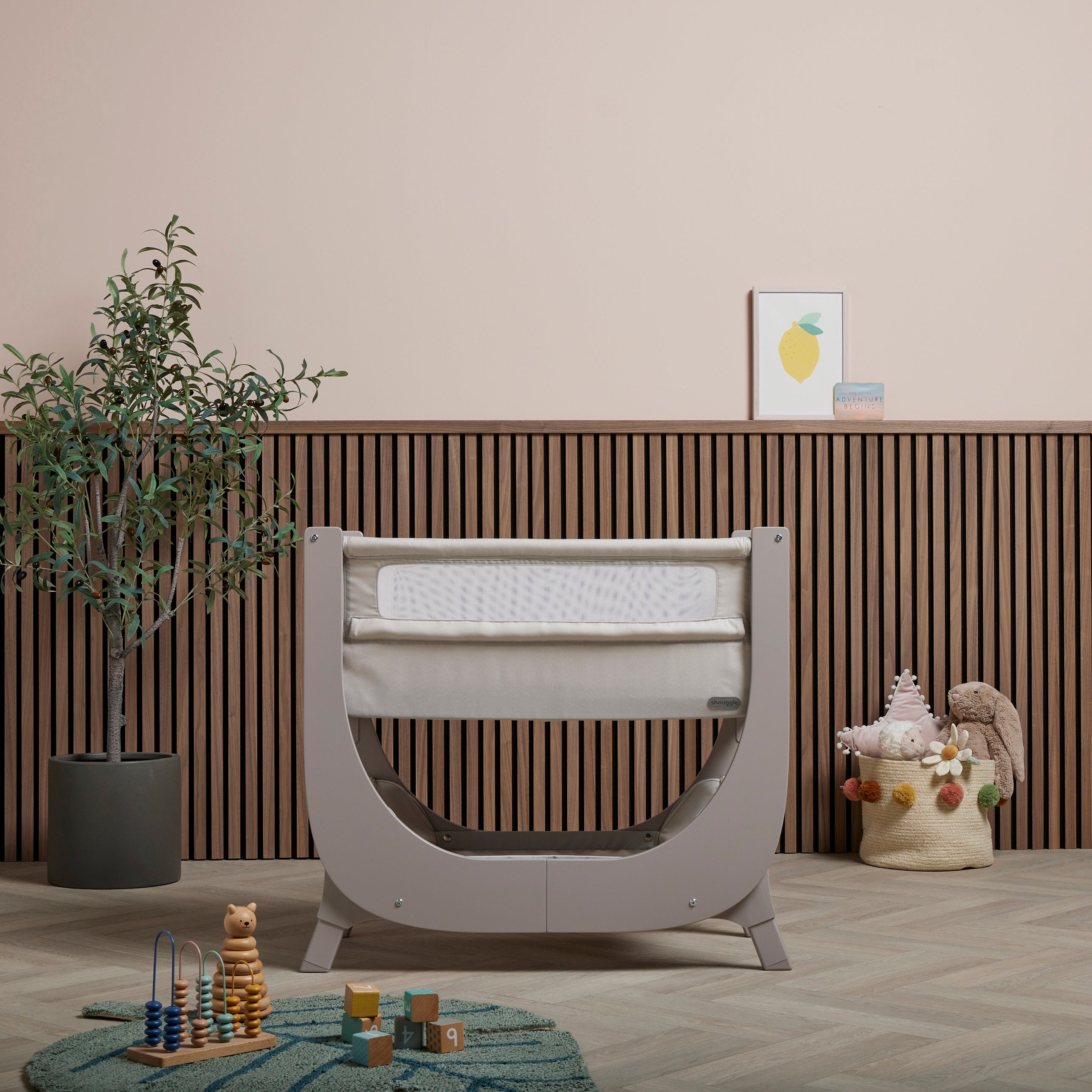 Air Bedside Crib & Mattress Premium Wood frame