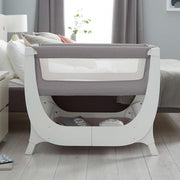 Shnuggle Air Bedside Crib | Height Adjustable baby Bed with Mattress